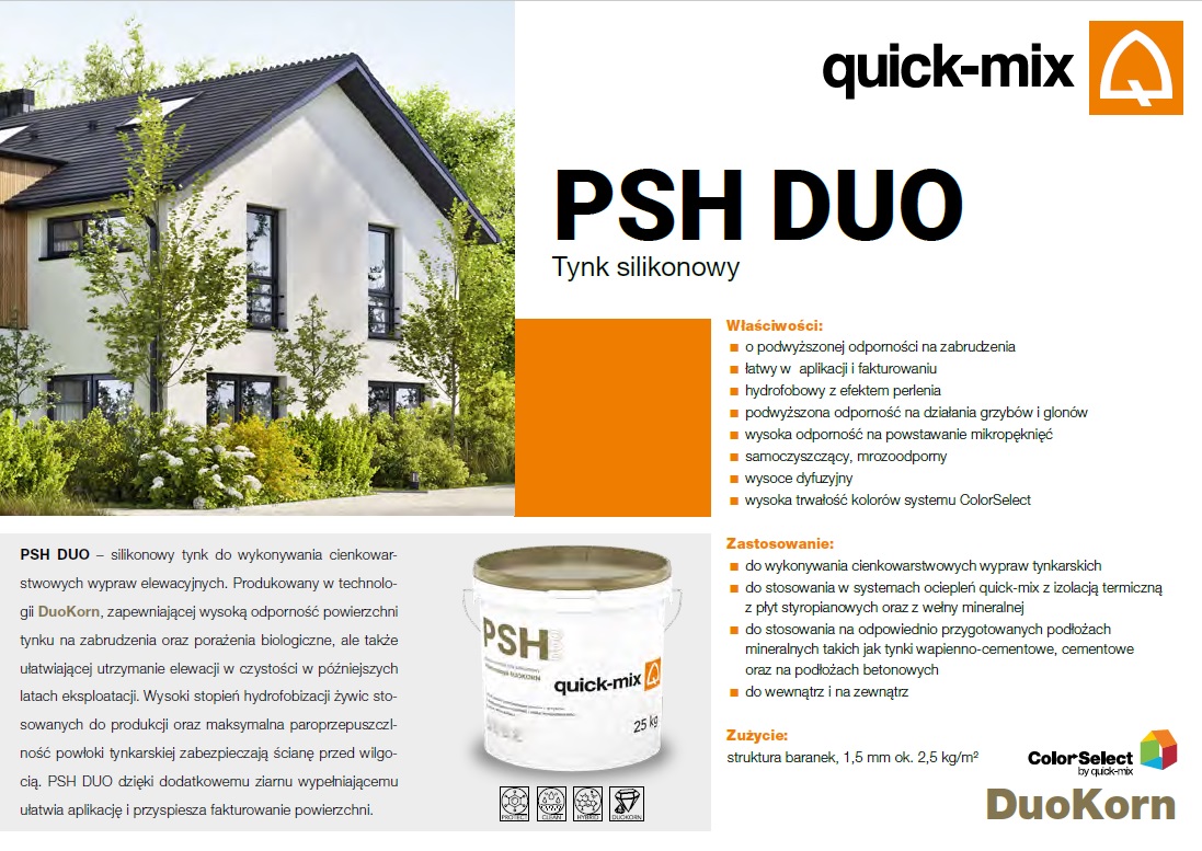 PSH DUO Tynk silikonowy quick-mix PSH DUO Tynk silikonowy quick-mix