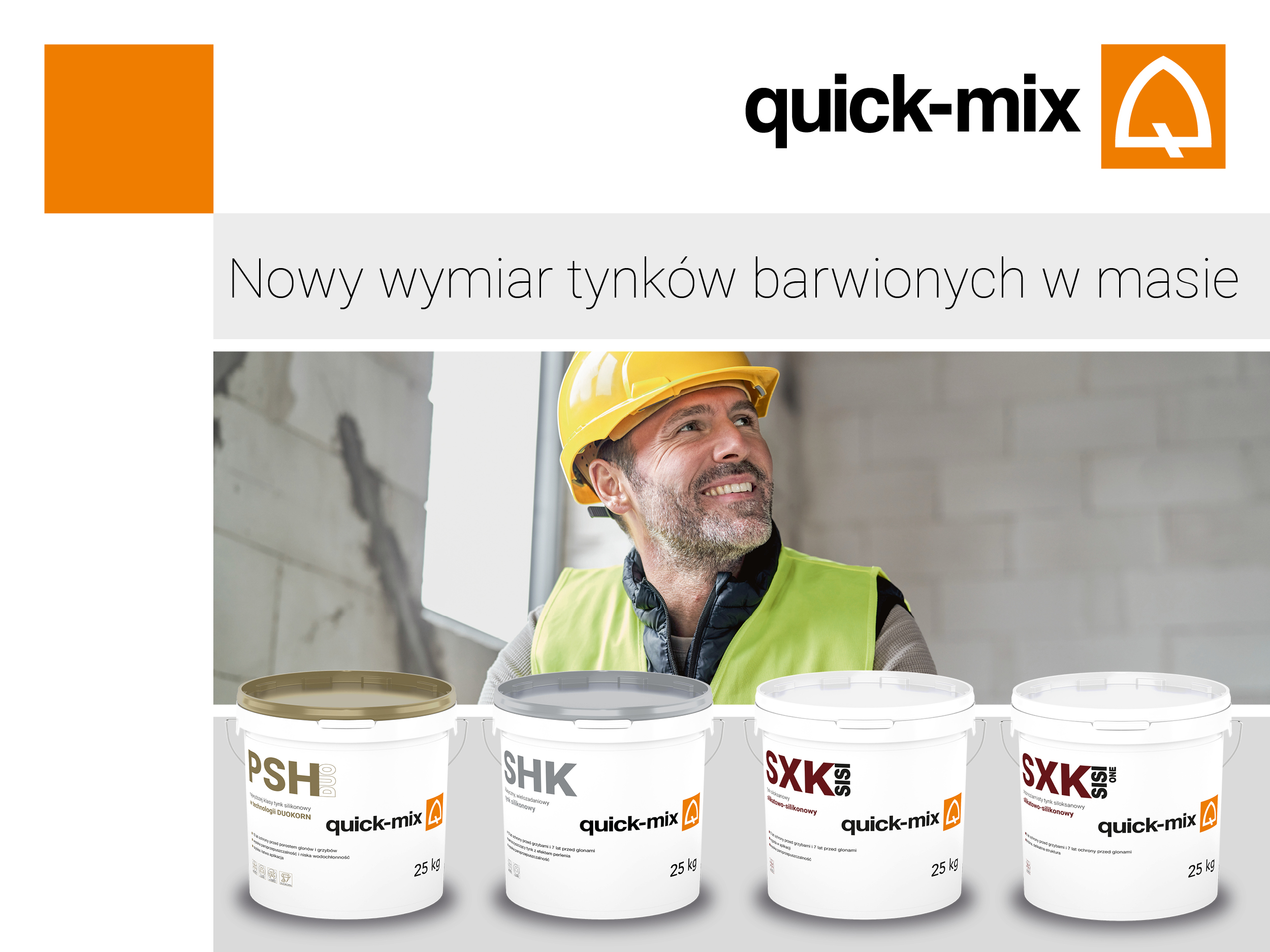 Tynki elewacyjne quick-mix w nowej identyfikacji Aktualności Sievert Polska
