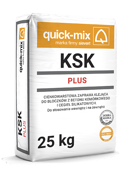 KSK Plus Zaprawa klejąca do bloczków z betonu komórkowego i cegieł silikatowych