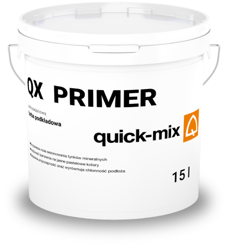 Quick-Mix QX Primer – farba podkładowa do przygotowania podłoża pod farby elewacyjne i tynki