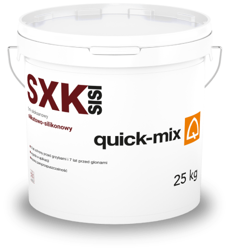 Quick-Mix SXK SiSi – silikatowo-silikonowy tynk elewacyjny odporny na glony, grzyby i zabrudzenia